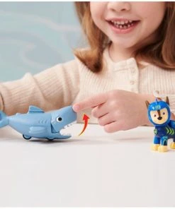 Paw Patrol Aqua Pups Chase And Shark Figure Set -Discoveroo Sales Store AB SM6065411 CHASE 3