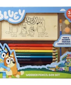 Bluey Wooden Pencil Box Set