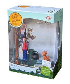 Room On The Broom - Witch & Cat Figurine Twin Pack -Discoveroo Sales Store JA000841 2