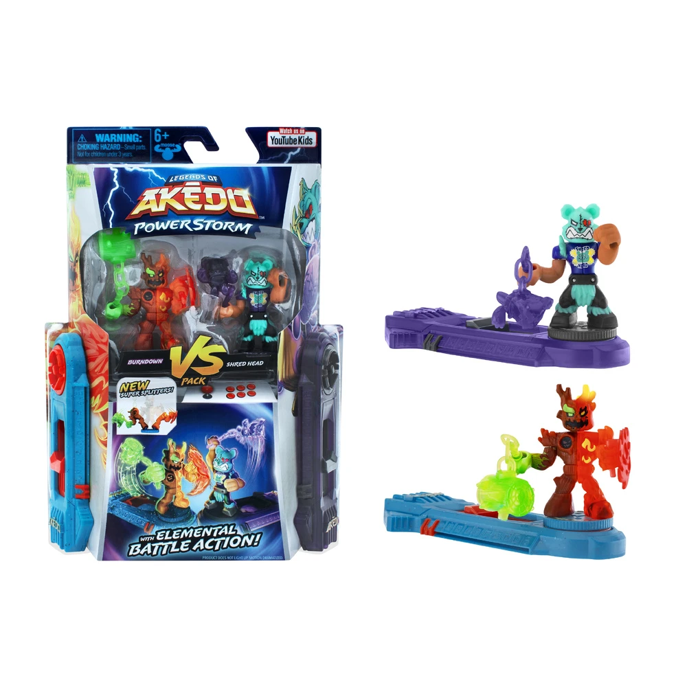 Legends Of Akedo Power Storm Versus Pack - Burndown VS Shred Head 1 Legends Of Akedo Power Storm Versus Pack - Burndown VS Shred Head