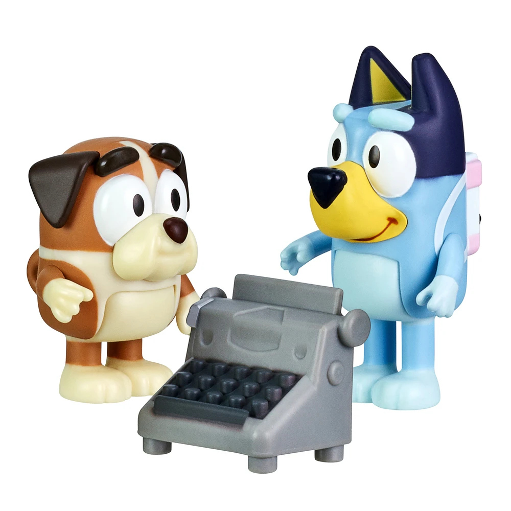 Bluey School Friends Bluey & Winton With Typewriter Figurines 2 Pack 1 Bluey School Friends Bluey & Winton With Typewriter Figurines 2 Pack