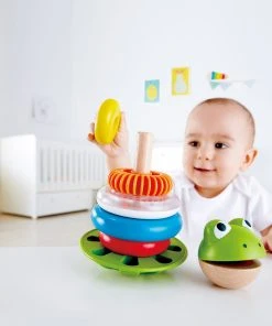 Hape Mr. Frog Stacking Rings -Discoveroo Sales Store UG HE0457 2